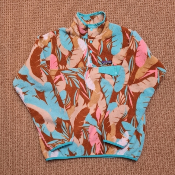 Patagonia Synchilla Snap-T Fleece Pullover Women's Feather Dance Bear Brown S - Picture 3 of 12